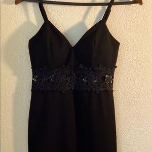 Black embroidery Dress